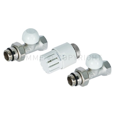 KIT DIRITTO VALVOLA TERMOST - DETENTORE - TESTINA PRETENUTA 1/2" ATT G1/2" - 3307KIT03R TIEMME 3300160 1