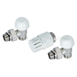 KIT CURVO VALVOLA TERMOST - DETENTORE - TESTINA PRETENUTA 1/2" ATT 1/2"(16) - 3303KIT03R TIEMME 3300163 1
