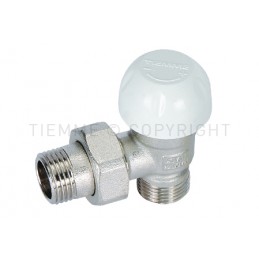 VALVOLA 90 gradi NI RADIATORE TERMOSTATIZ PRE - REG PRETEN CAPP PROT CANTIERE 3/8" ATT 3/4"(18) - 332H TIEMME 3310024 1