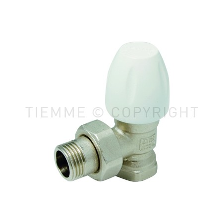 VALVOLA 90 gradi CR MAXIMA PRETENUTA RADIATORE 1/2" ATT G1/2"F - 3326 TIEMME 3320010 1