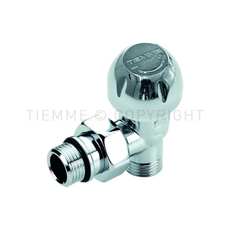 DETENTORE 90 gradi CR LUCIDO PRETENUTA 3/8" ATT 1/2"(16) - 3331C TIEMME 3330016 1
