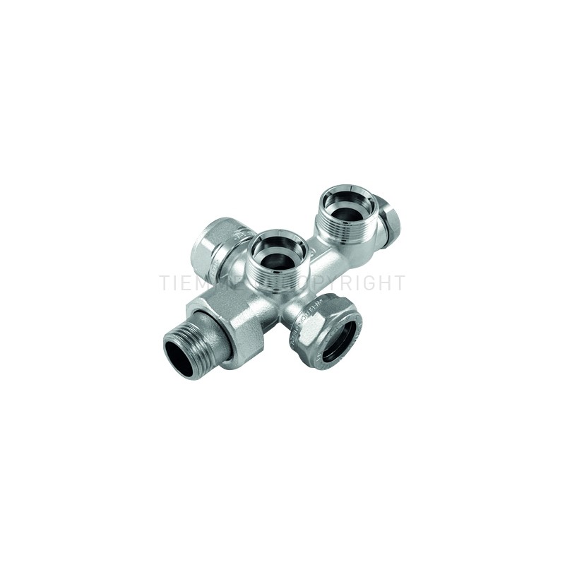 DISTRIBUTORE CR 1/2" 0,5 ATTACCO PARETE TUBO CU Ø 15 ATT 24X19(18) INT 38 - 3371K TIEMME 3370005 1