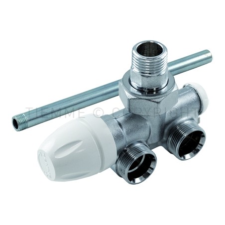 VALVOLA 90 gradi CR MONO/BITUBO DUAL SONDA METALLICA 1/2" ATT 24X19(18) INT 38 COMANDO A DESTRA - 3381KDX TIEMME 3380038 1