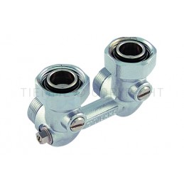 DISTRIBUTORE BITUBO CURVO CR BYPASS ATT PARETE 3/4"FEM - ATT 24X19(18) - 3393BY TIEMME 3390005 1