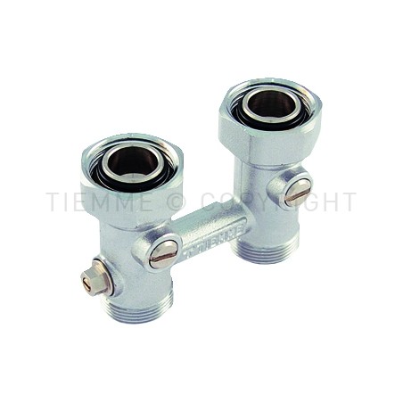 DISTRIBUTORE BITUBO DIRITTO CR BYPASS ATT PAVIMENTO 3/4"FEM - ATT 24X19(18) - 3391BY TIEMME 3390006 1