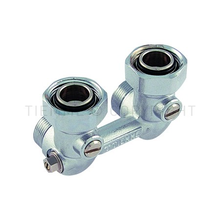 DISTRIBUTORE BITUBO CURVO NI BYPASS ATT PARETE 3/4"FEM - ATT 3/4"(18) - 3393BY TIEMME 3390011 1