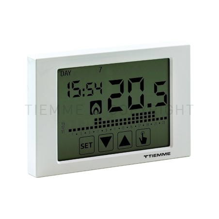 CRONOTERMOSTATO AMBIENTE SETTIMANALE ELETTR TOUCHSCREEN - WIRELESS - 9580W TIEMME 9570172 1