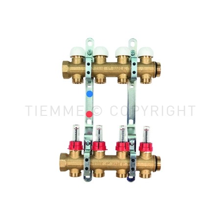COPPIA COLLETTORI FLOOR DI DISTRIBUZIONE FLUSSIM 1" 09D 3/4"(18) INT 50 - 3049 TIEMME 3850025 1