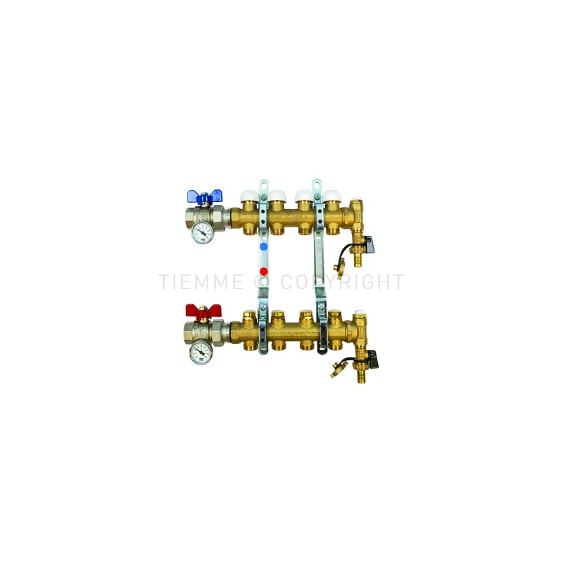 COPPIA COLLETTORI FLOOR DI DISTRIBUZIONE REG MEM MEC VALVOLA DIR 1" 03D 3/4"(18) INT 50 - 3878 TIEMME 3850042 1