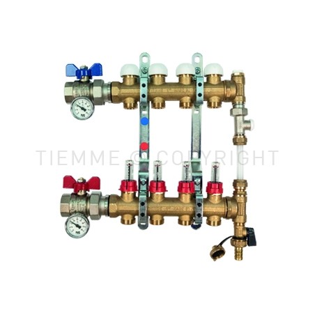 COPPIA COLL FLOOR DI DISTR FLUSSIM VALVOLA DIR BYPASS 1" 04D 3/4"(18) INT 50 - 3873BY TIEMME 3850043 1
