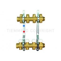 COPPIA COLLETTORI FLOOR DI DISTRIBUZIONE REG MEM MEC 1" 07D 3/4"(18) INT 50 - 3050I TIEMME 3850100 1