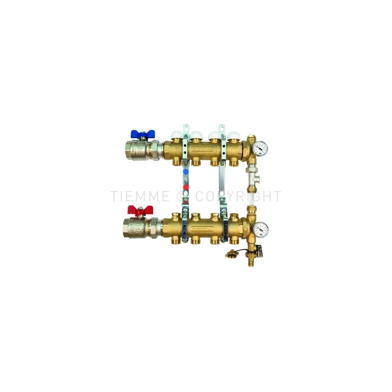 COPPIA COLL FLOOR DI DISTR REG MEM MEC VALVOLA DIR BYPASS 1"1/4 12D 3/4"(18) INT 50 - 3879BY TIEMME 3850165 1