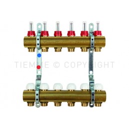 COPPIA COLL BARRA DI DISTRIBUZIONE FLUSSIM 1" 05D 3/4"(18) INT 50 - 3856I TIEMME 3870244 1