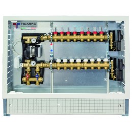 Gruppo di miscelazione e distribuzione 1" con regolazione climatica 3 vie 3/4"x18 Eurocono - Tiemme 3900577 3900577 1