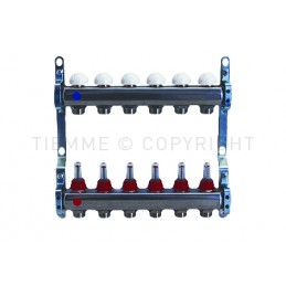 COPPIA COLLETTORI AISI 304L DI DISTRIBUZIONE FLUSSIM 1" 10D 3/4"(18) INT 50 - 3856X TIEMME 3920067 1