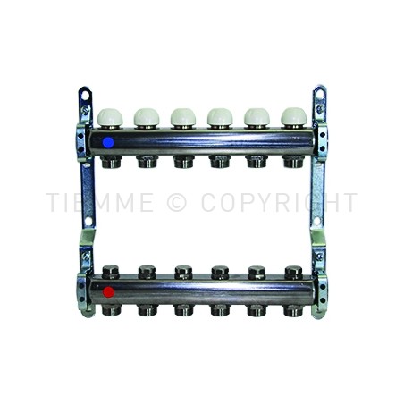 COPPIA COLLETTORI AISI 304L DI DISTRIBUZIONE REG MEM MEC 1" 11D 3/4"(18) INT 50 - 3866X TIEMME 3920079 1