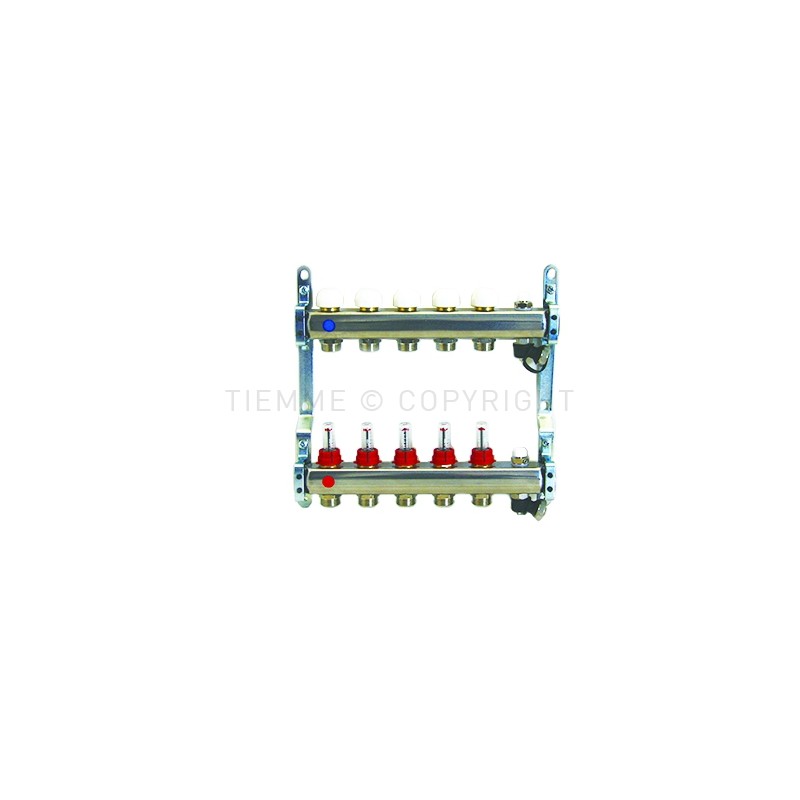 COPPIA COLLETTORI AISI 304L DI DISTR FLUS, V SFIATO ARIA E RUB SCARICO 1" 10D 3/4"(18) INT 50 - 3855X TIEMME 3920089 1