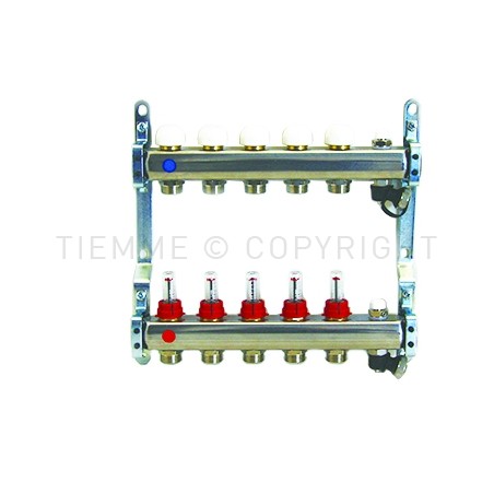 COPPIA COLLETTORI AISI 304L DI DISTR FLUS, V SFIATO ARIA E RUB SCARICO 1" 12D 3/4"(18) INT 50 - 3855X TIEMME 3920091 1