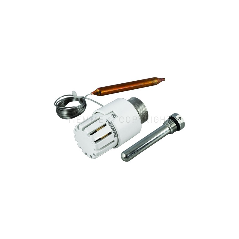 TESTA TERMOSTATICA - POZZETTO SONDA DISTANZA 25 - 50 gradiC 1/2" - 9561KIT01 TIEMME 4500032 1
