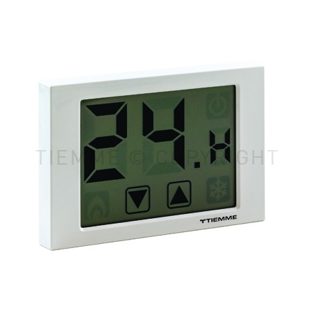 UMIDOSTATO ELETTRONICO DA PARETE TOUCHSCREEN BIANCO 230 VAC - 9582U TIEMME 9570164 1