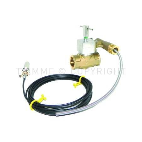 VALVOLA INTERCETTAZIONE COMBUSTIBILE F - F OTTONE CAPILLARE 5 MT 98 gradiC 1/2" ISO7 - 1725OT TIEMME 1720001 1
