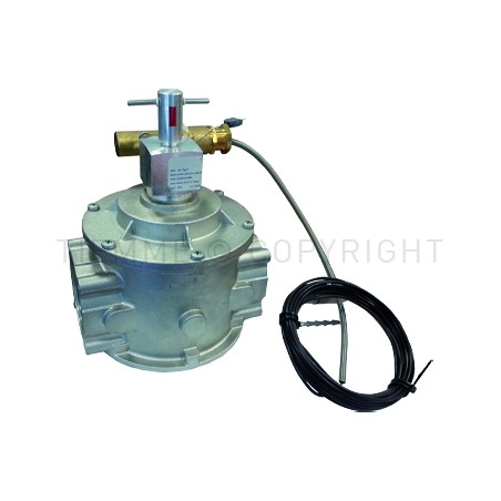 VALVOLA INTERCETTAZIONE COMBUSTIBILE F - F ALLUMINIO CAPILLARE 5 MT 110 gradiC 1"1/2 ISO7 - 1725AL TIEMME 1720017 1