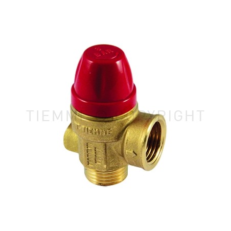VALVOLA SICUREZZA M - F ATT MANOM (1/4") 1/2"X1/2" 2,5 BAR - 1918MAN TIEMME 1920082 1