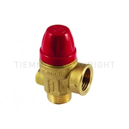 VALVOLA SICUREZZA M - F ATT MANOM (1/4") 1/2"X1/2" 3,5 BAR - 1918MAN TIEMME 1920083 1