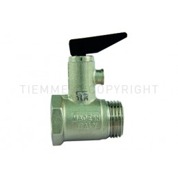 VALVOLA SICUREZZA SCALDABAGNO 1/2" 8,5 BAR CON LEVA - 1929 TIEMME 1930001 1