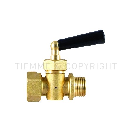 RUBINETTO PORTAMANOMETRO M - F PREMISTOPPA, FORO DI SPURGO 1/4" LEVA TERMOPLASTICA - 1923 TIEMME 1990007 1
