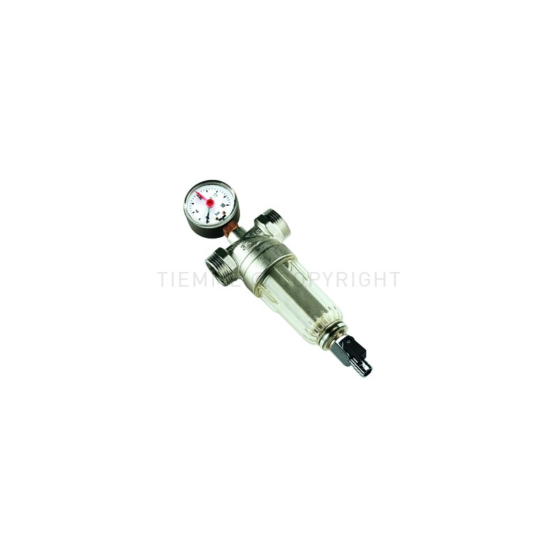 FILTRO AUTOPULENTE NI ATT F - M TAZZA TRASPARENTE 1 MANOMETRO 3/4" - 3136N TIEMME 3130012 1