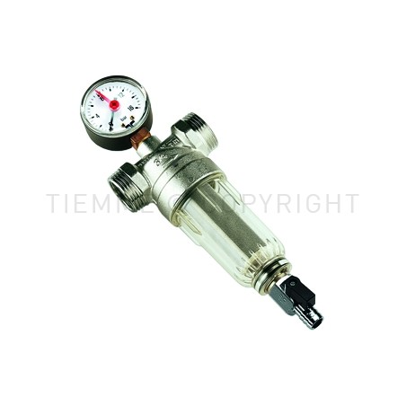 FILTRO AUTOPULENTE NI ATT F - M TAZZA TRASPARENTE 1 MANOMETRO 1/2" - 3136N TIEMME 3130017 1