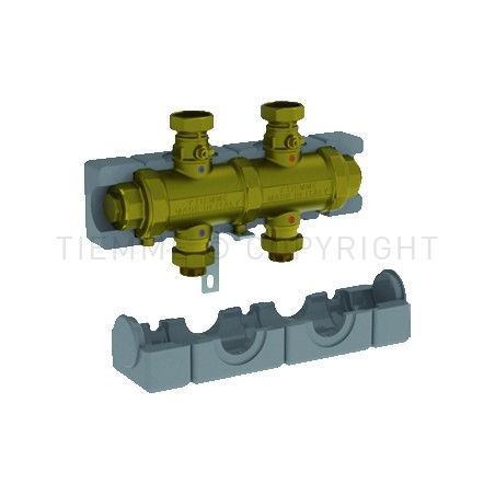 SEPARATORE IDRAULICO FILETTATO 1" CON 2 VALVOLE SOPRA - 7167 TIEMME 3160065 1