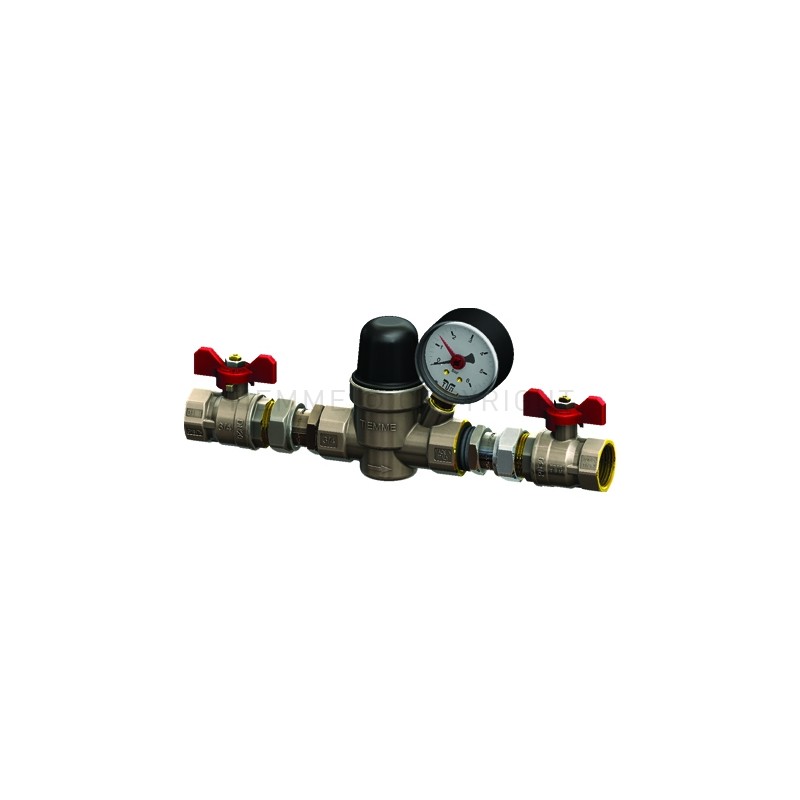 GRUPPO RIEMPIMENTO AUTOMATICO CON DOPPIA INTERCETTAZIONE, VALV DI NON RITORNO E MANOMETRO 1/2" - 3161 TIEMME 3170007 1