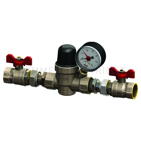 GRUPPO RIEMPIMENTO AUTOMATICO CON DOPPIA INTERCETTAZIONE, VALV DI NON RITORNO E MANOMETRO 1/2" - 3161 TIEMME 3170007 1