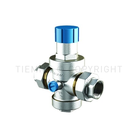RIDUTTORE PRESSIONE NI F - F BOCCHETTONI 1/2" 25 BAR 44348 BAR OTTURATORE A PISTONE - 3107N TIEMME 3180002 1