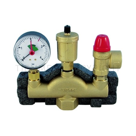 GRUPPO SICUREZZA ISOLATO CALDAIE A LEGNA 1" 1,5 BAR - 3175ISOL TIEMME 3190003 1