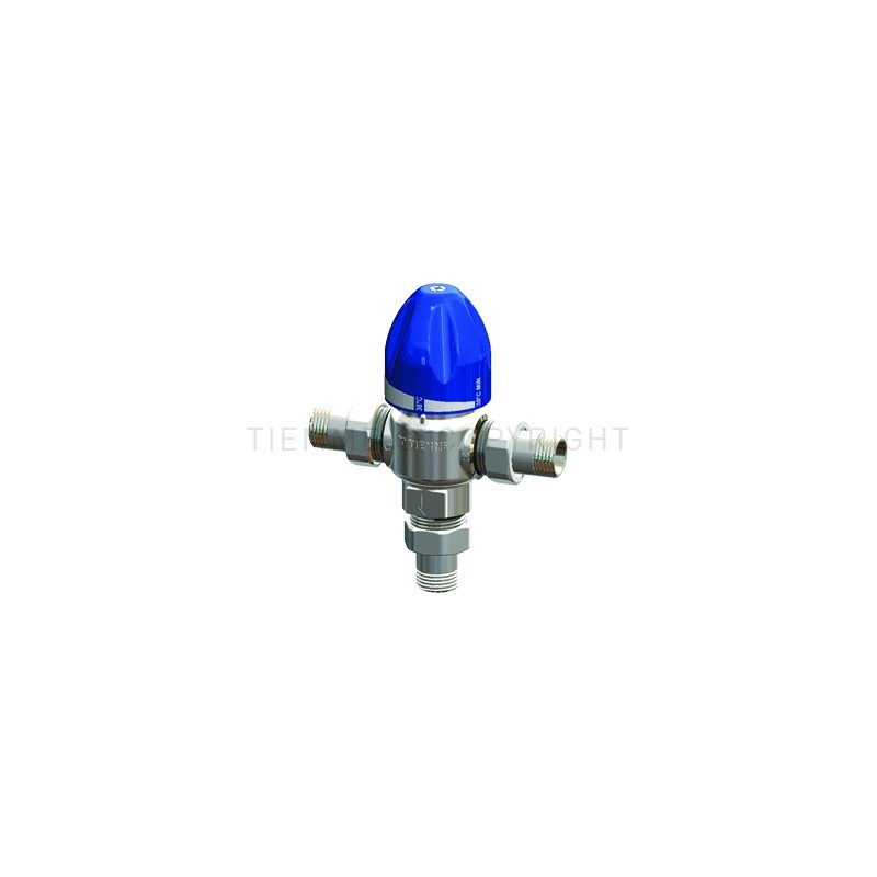 MISCELATORE TERMOSTATICO CR ATT BOCCHETTONI M - M CON CHECK VALVE PER CENTRALE TERMICA 1/2" - 4739 TIEMME 3200040 1