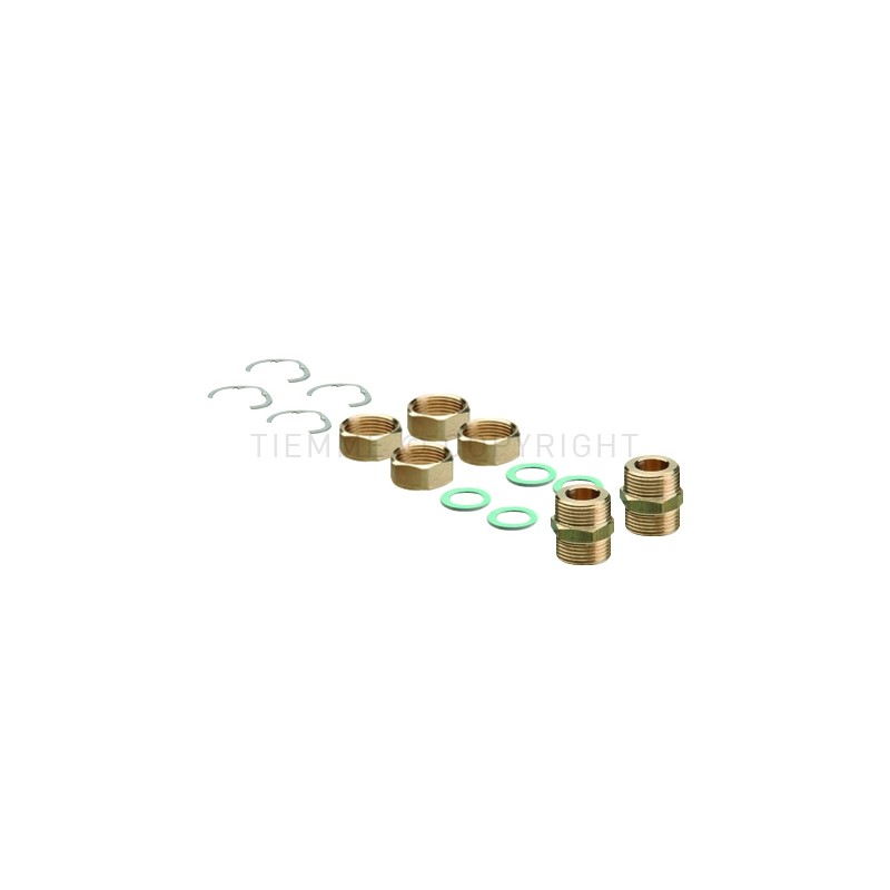 SET COLLEGAMENTO (4 DADI - 4 GUARNIZIONI PIANE - 4 ANELLI - 2 NIPPLI) TUBO INOX DN20 X 1" - 1552SET TIEMME 710003 1 SET COLLEGAMENTO (4 DADI - 4 GUARNIZIONI PIANE - 4 ANELLI - 2 NIPPLI) TUBO INOX DN20 X 1" - 1552SET TIEMME 710003 1