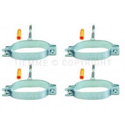 SET (4 COLLARI OVALI) FISSAGGIO MURO TUBO INOX DN20 - 0705COL TIEMME 710010 1