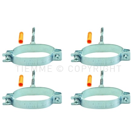 SET (4 COLLARI OVALI) FISSAGGIO MURO TUBO INOX DN20 - 0705COL TIEMME 710010 1