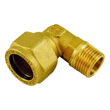 RACCORDO CURVO M TUBO CORRUGATO INOX Ø 16 1/2" ISO7 - 3204X TIEMME 710035 1