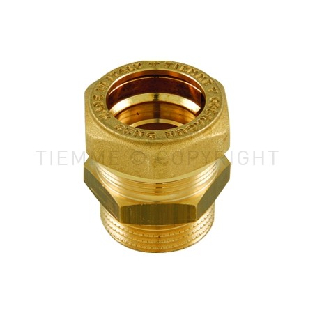 RACCORDO DIRITTO COBRASUN TUBO CORRUGATO INOX DN16 X 1/2" MAS - 3000X TIEMME 710036 1