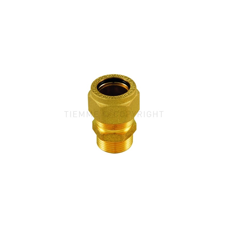 RACCORDO DIRITTO EASYSOLAR TUBO CORRUGATO INOX DN16 X 1/2" MAS - 3200X TIEMME 710057 1