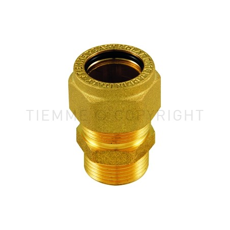 RACCORDO DIRITTO EASYSOLAR TUBO CORRUGATO INOX DN16 X 1/2" MAS - 3200X TIEMME 710057 1