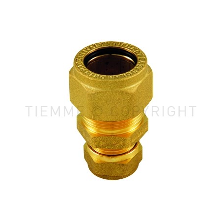 RACCORDO DIRITTO EASYSOLAR TUBO CORRUGATO INOX DN25 X 22/18 RAME - 3201KB TIEMME 710070 1