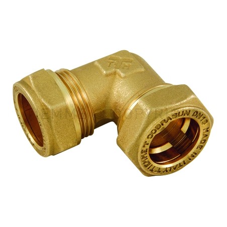 RACCORDO CURVO COBRASUN TUBO CORRUGATO INOX DN16 X 22 RAME - 3003KB TIEMME 710079 1