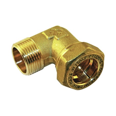 RACCORDO CURVO M COBRASUN TUBO CORRUGATO INOX DN16 X 3/4" MAS - 3004X TIEMME 710129 1