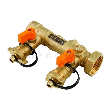 GRUPPO CARICO/SCARICO F - F CON FLUSSIMETRO MECCANICO 1,0 - 10,0 L/MIN - 4749FLOW TIEMME 4700267 1