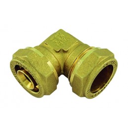RACCORDO CURVO DOPPIO A COMPRES TUBO CU/PE - X Ø 22(CU) - 22 SP 3 - 1133 TIEMME 4710008 1